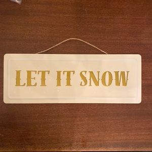 “Let it snow” metal sign (3) set